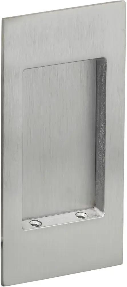 Omnia Solid Brass Modern Rectangular Flush Cup Pocket Door Set by Omnia