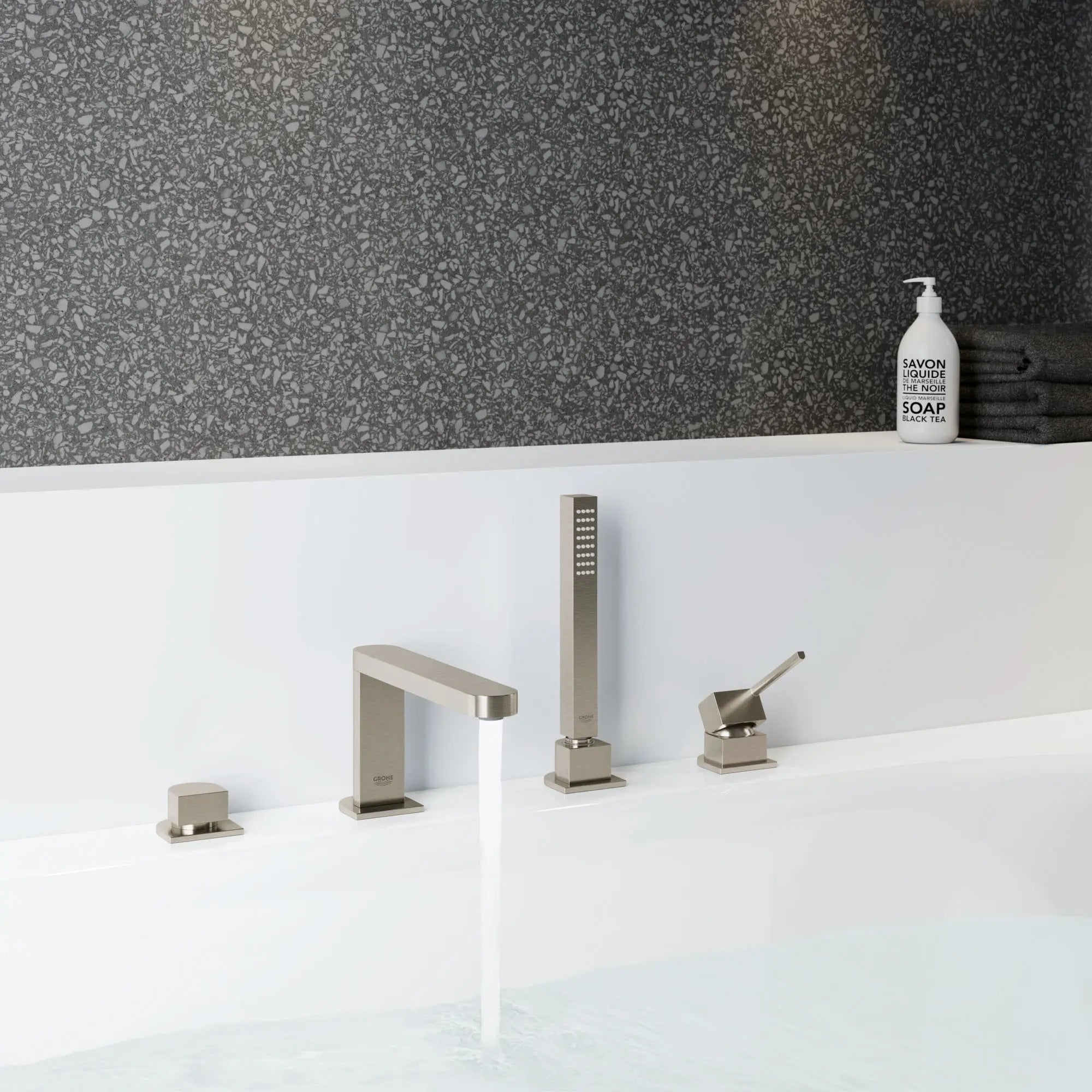 brushed nickel tub faucet