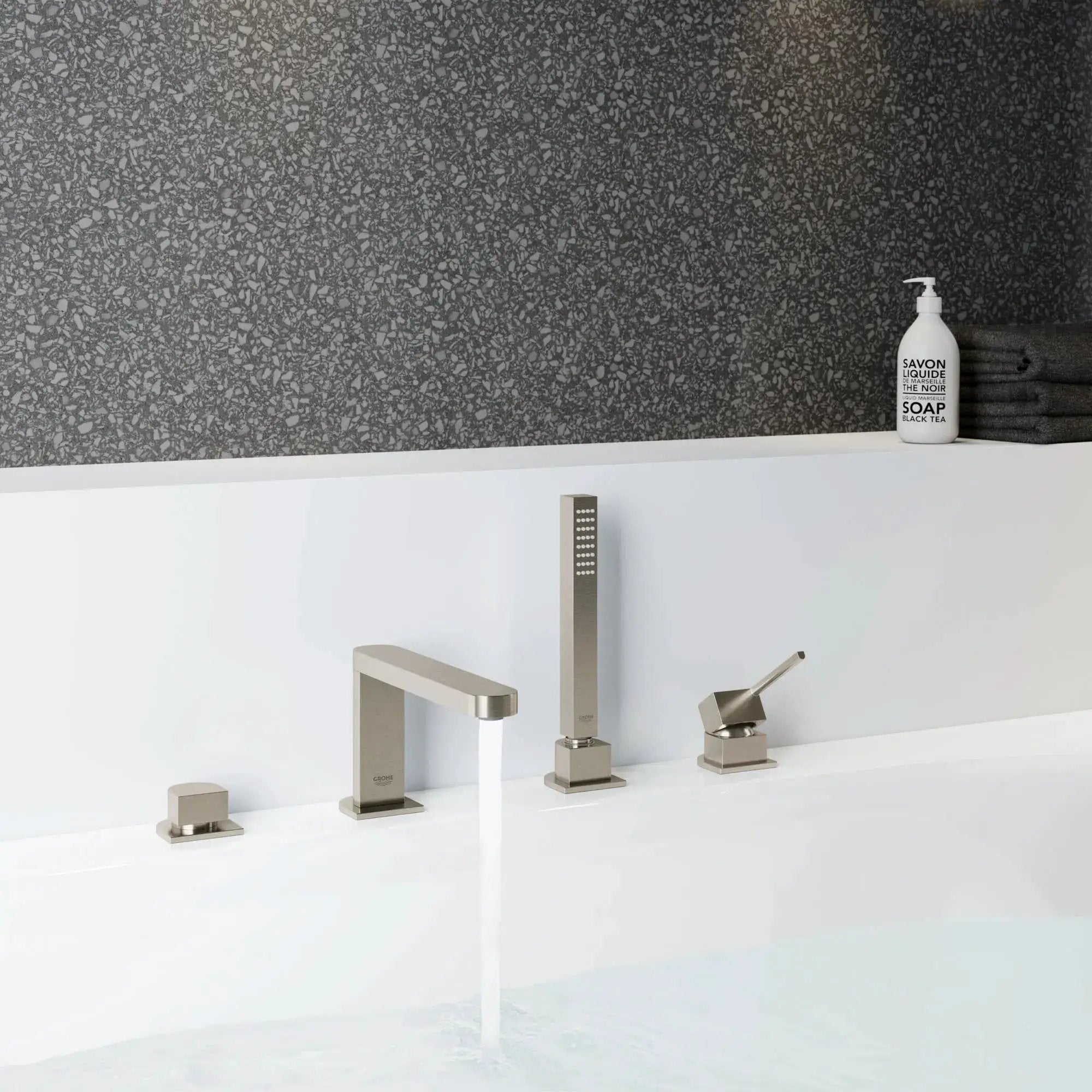 brushed nickel tub faucet
