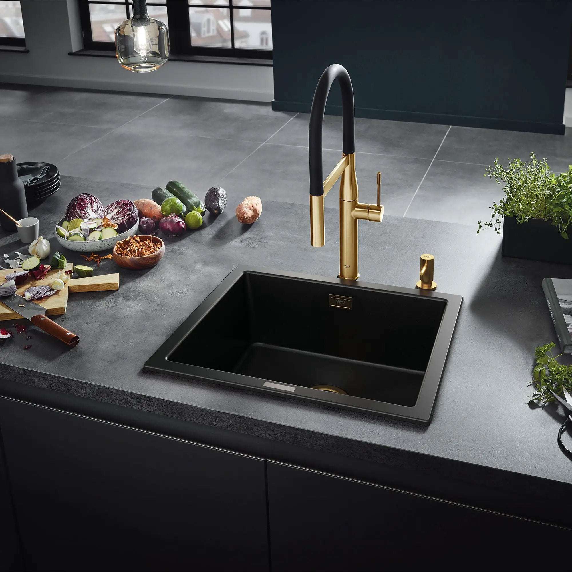 brushed cool sunrise kitchen faucet