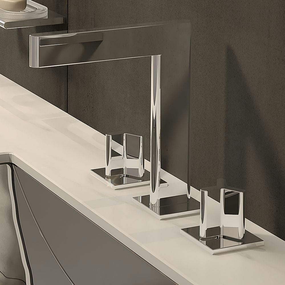 chrome polished faucet