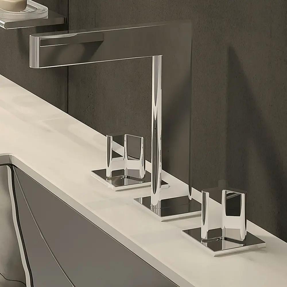 chrome polished faucet
