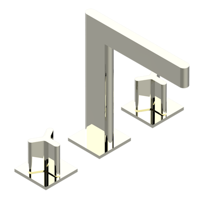THG Paris Icon-X Metal Inlay Widespread Lavatory Set with Drain by THG Paris