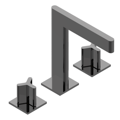 THG Paris Icon-X Metal Inlay Widespread Lavatory Set with Drain by THG Paris