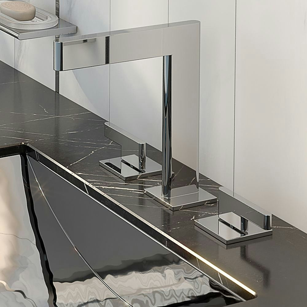 chrome polished faucet