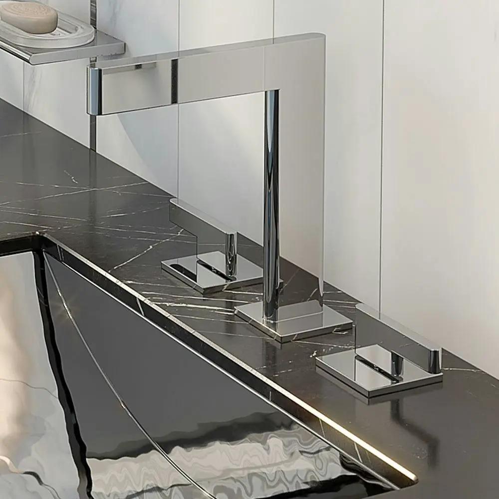 chrome polished faucet