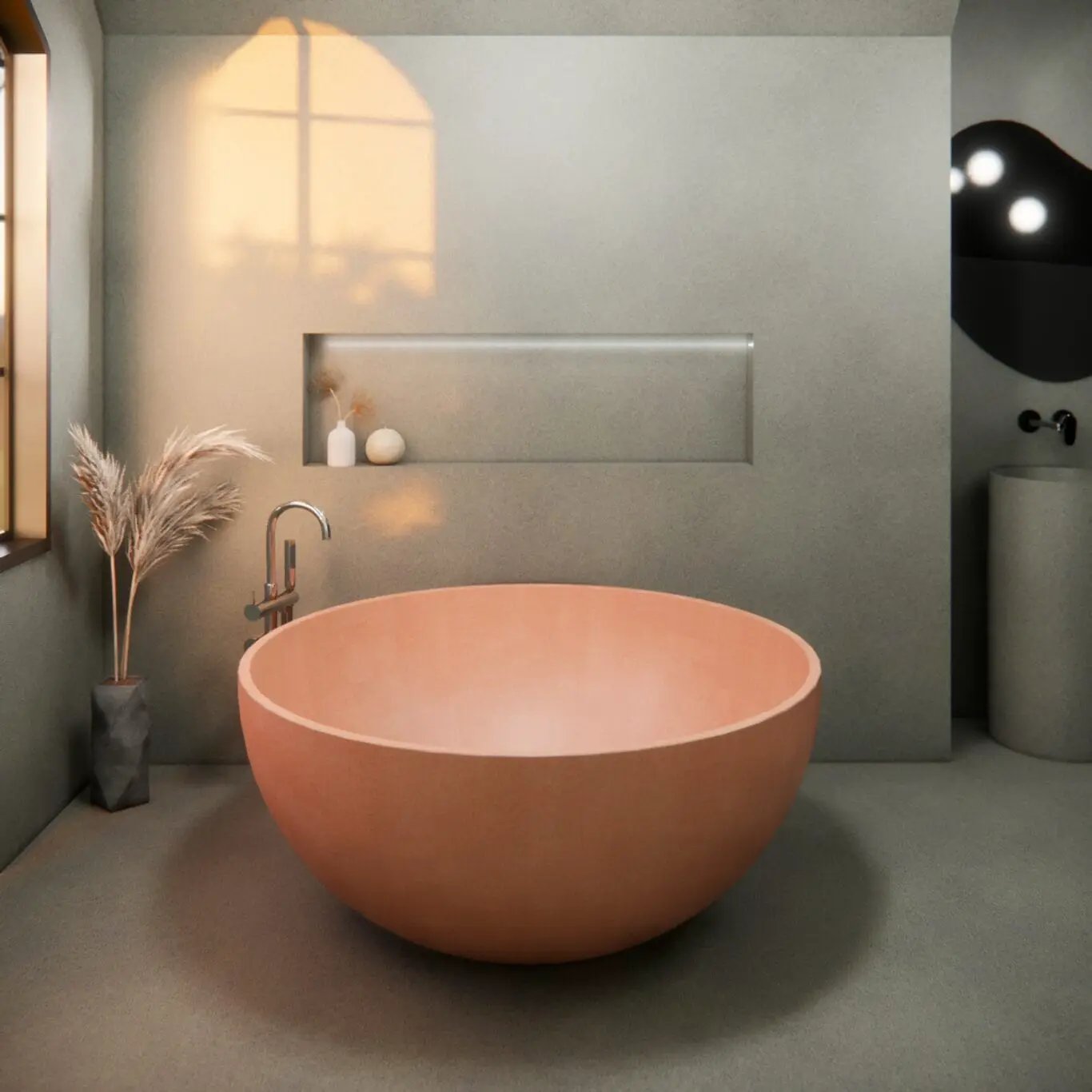 Balux Kopa 55 Concrete Freestanding Bathtub by Balux
