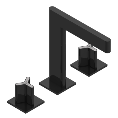 THG Paris Icon-X Titanium Widespread Lavatory Set with Drain by THG Paris