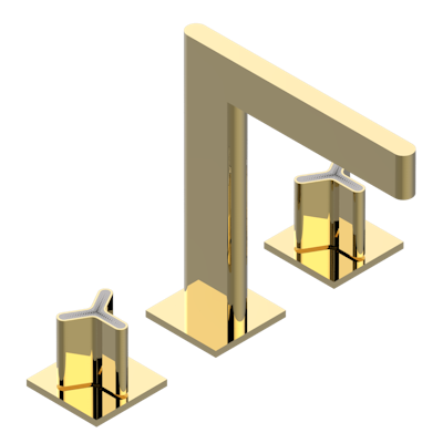 THG Paris Icon-X Titanium Widespread Lavatory Set with Drain by THG Paris