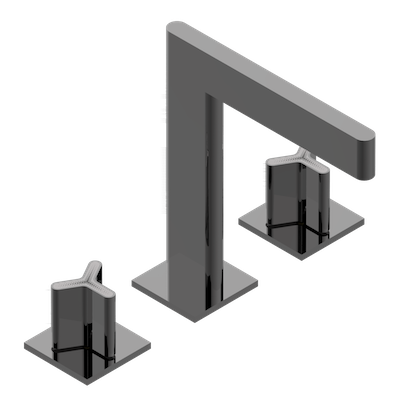 THG Paris Icon-X Titanium Widespread Lavatory Set with Drain by THG Paris