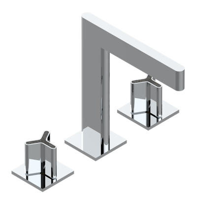chrome polished faucet