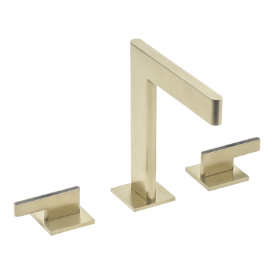 THG Paris Icon-X - Titanium with Lever Handles Widespread Lavatory Set with Drain by THG Paris
