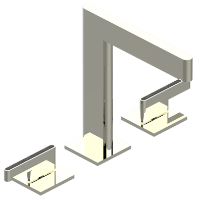 THG Paris Icon-X Carbon Gold with Lever Handles Widespread Lavatory Set with Drain by THG Paris