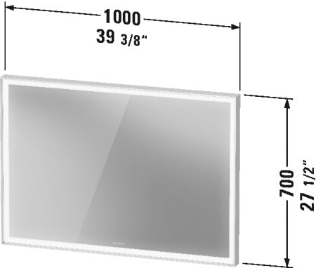 white lighting mirror