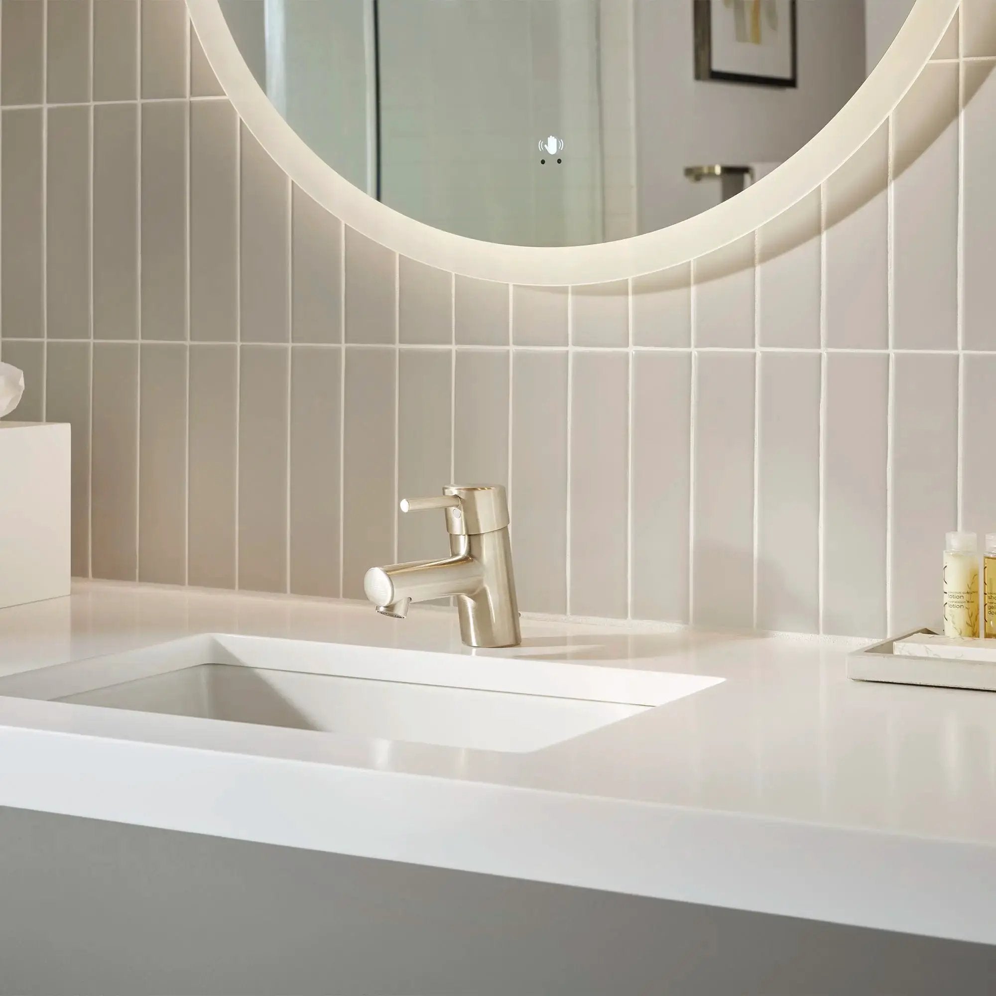 brushed nickel bathroom faucet
