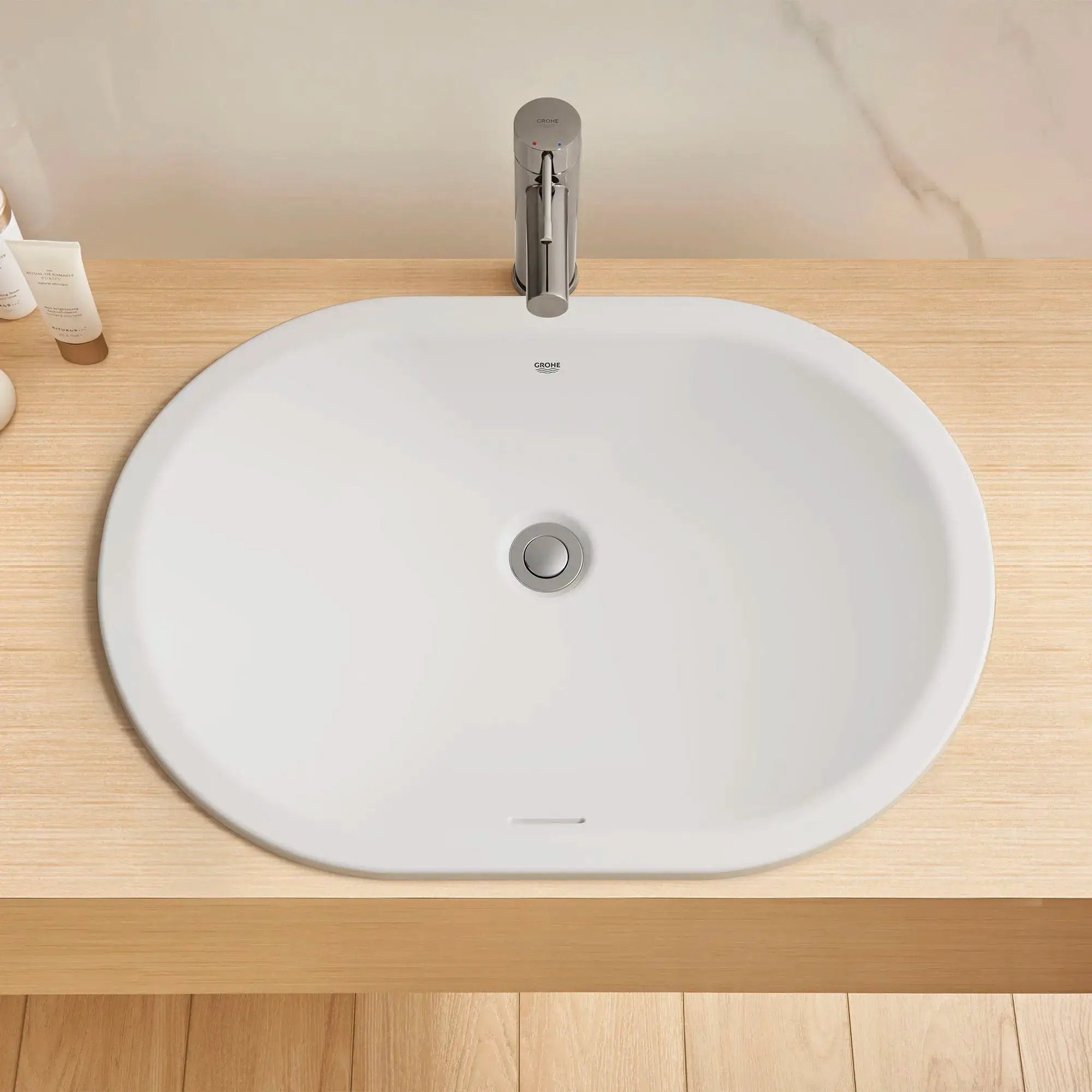 chrome bathroom faucet