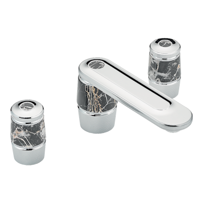 chrome polished faucet