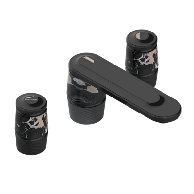 THG Paris Corvair Portoro Widespread Lavatory Set with Drain by THG Paris
