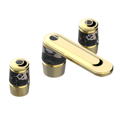 THG Paris Corvair Portoro Widespread Lavatory Set with Drain by THG Paris