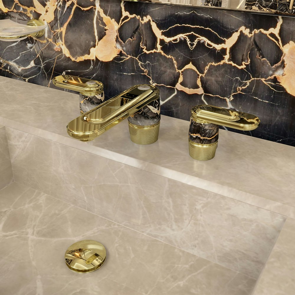 gold polished faucet