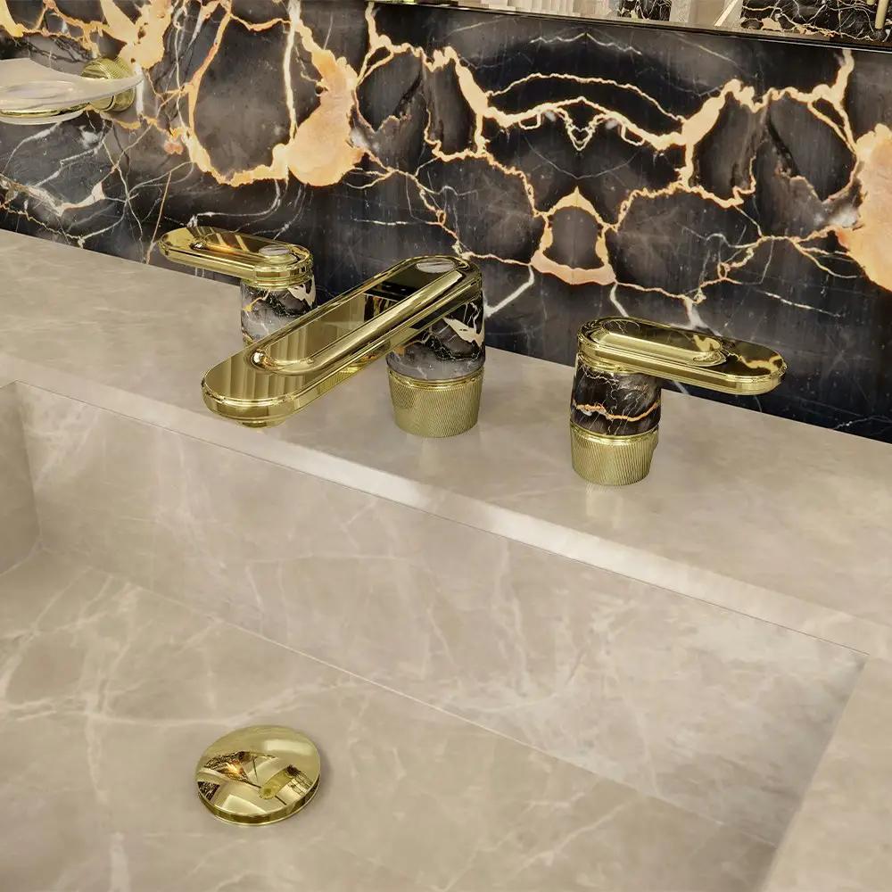 gold polished faucet
