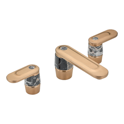 THG Paris Corvair Portoro with Lever Handles Widespread Lavatory Set with Drain by THG Paris