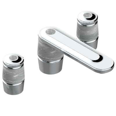 chrome polished faucet