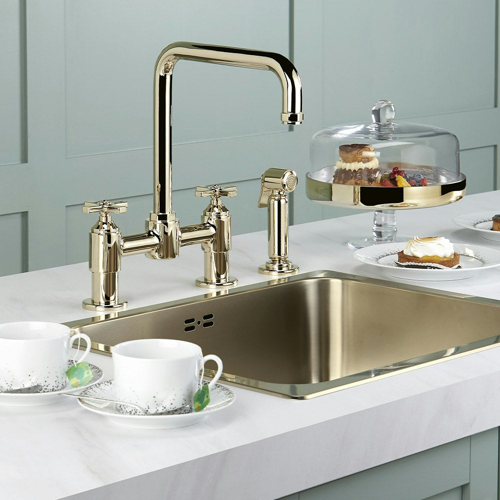 gold polished faucet