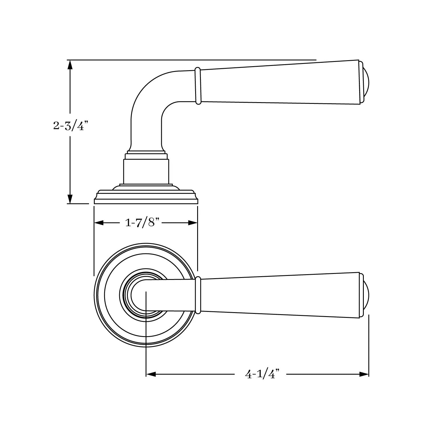interior lever set