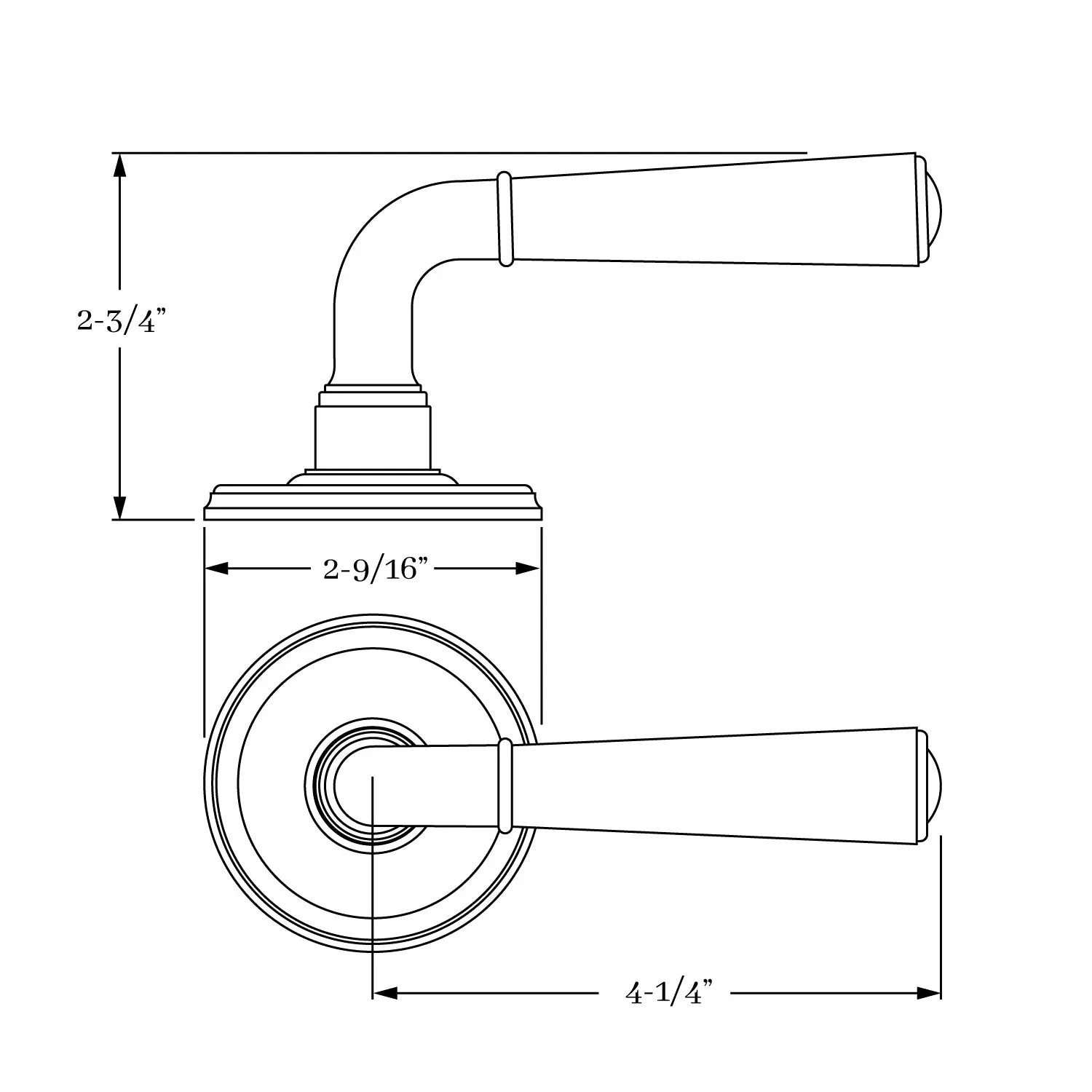 interior lever set