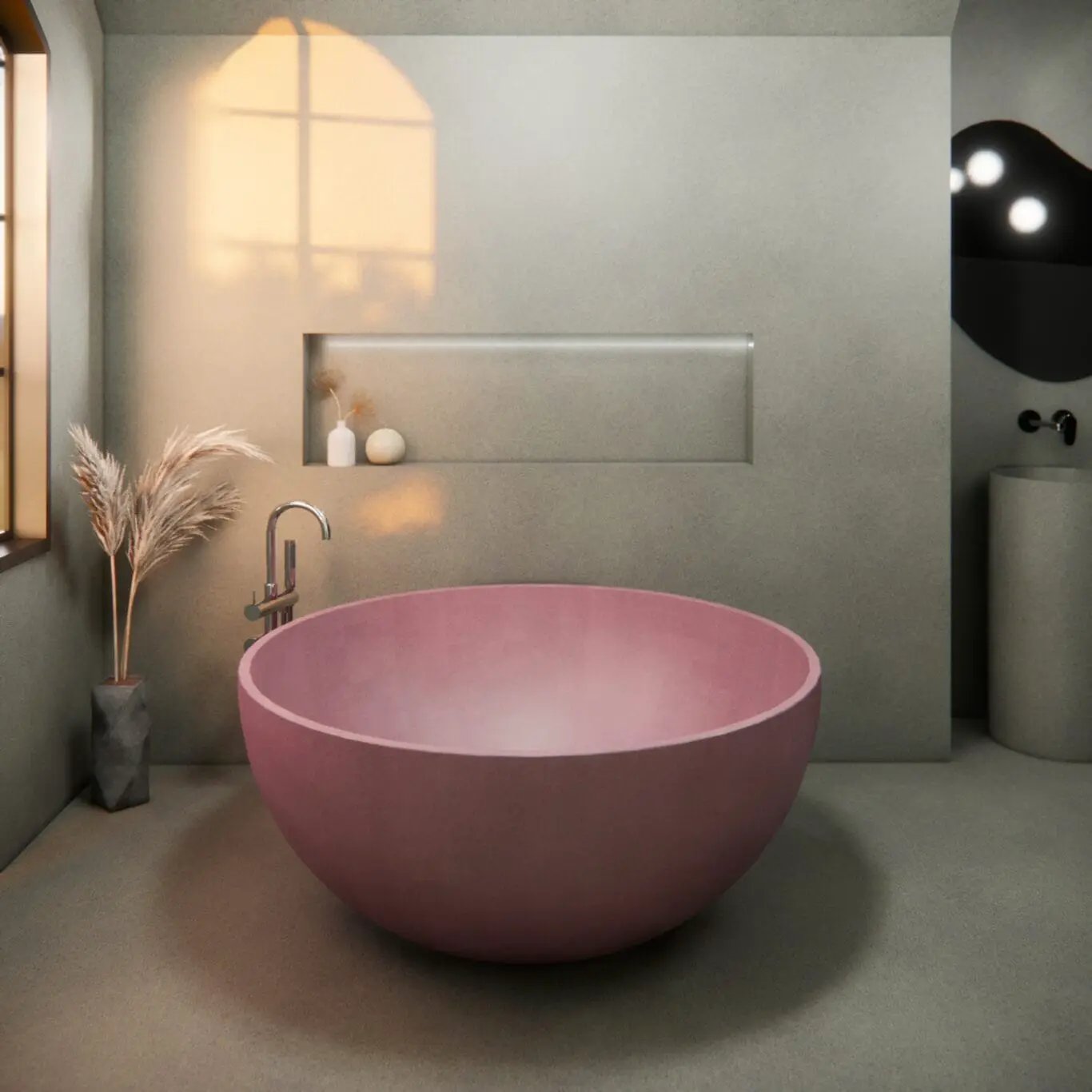 Balux Kopa 55 Concrete Freestanding Bathtub by Balux