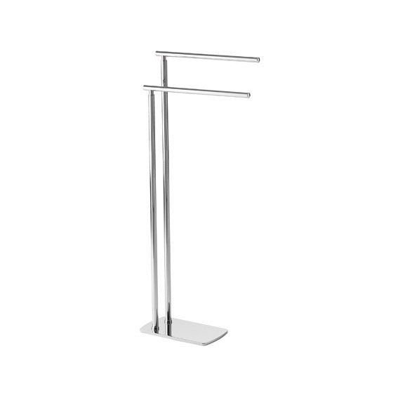 polished chrome towel rack