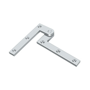 polished chrome hinge
