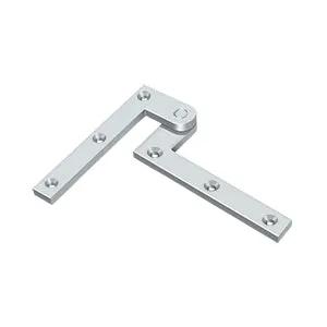 polished chrome hinge