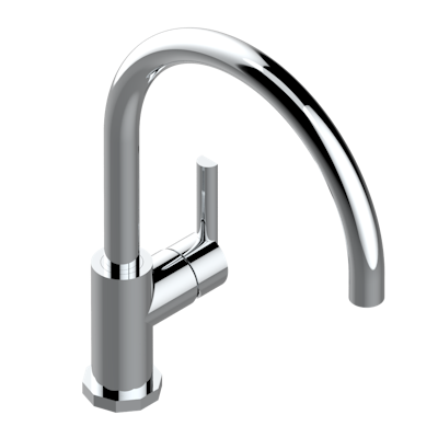 chrome polished faucet