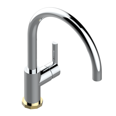 THG Paris Les Ondes Single Hole Kitchen Faucet with Swivel Spout by THG Paris