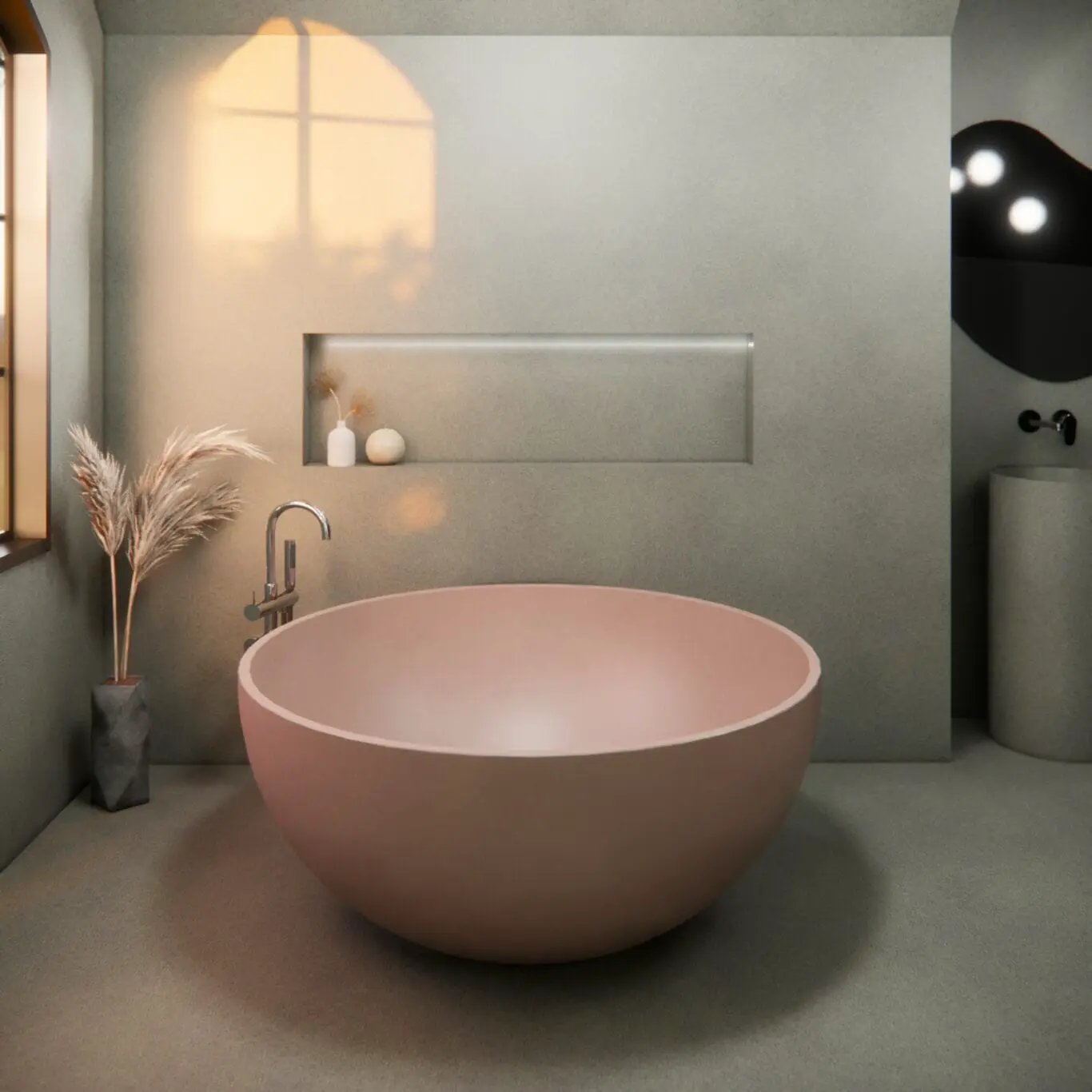 Balux Kopa 55 Concrete Freestanding Bathtub by Balux