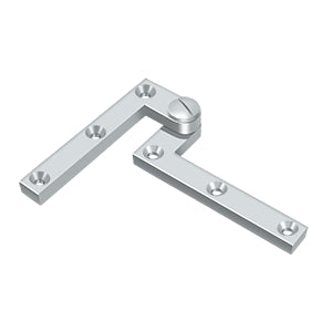 polished chrome hinge