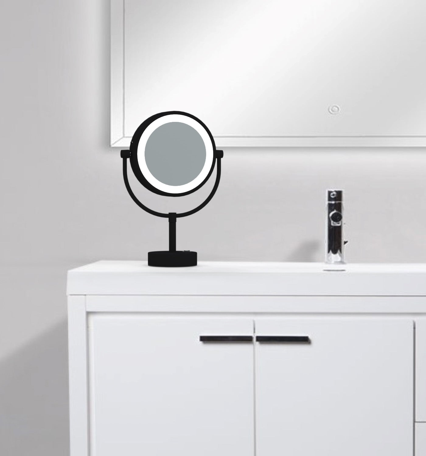 matte black makeup mirror