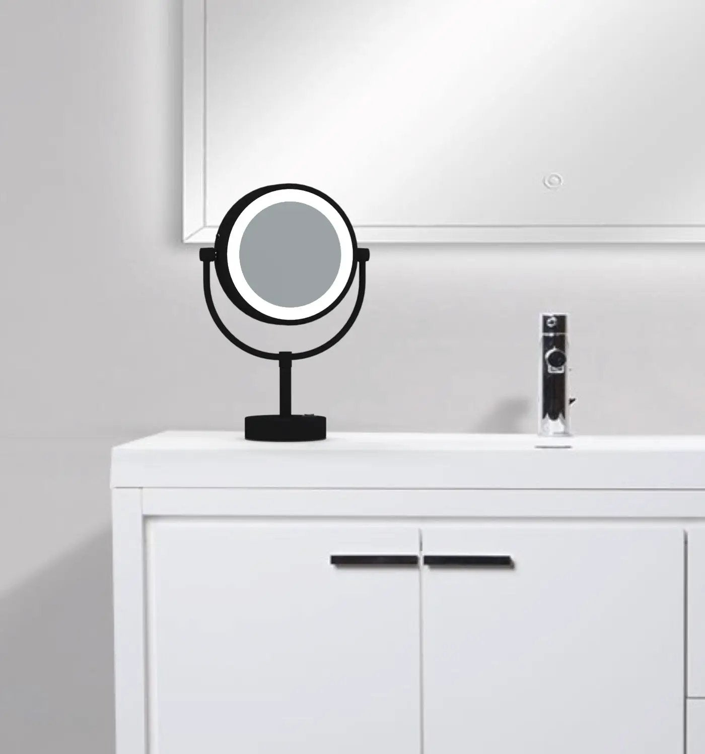 matte black makeup mirror