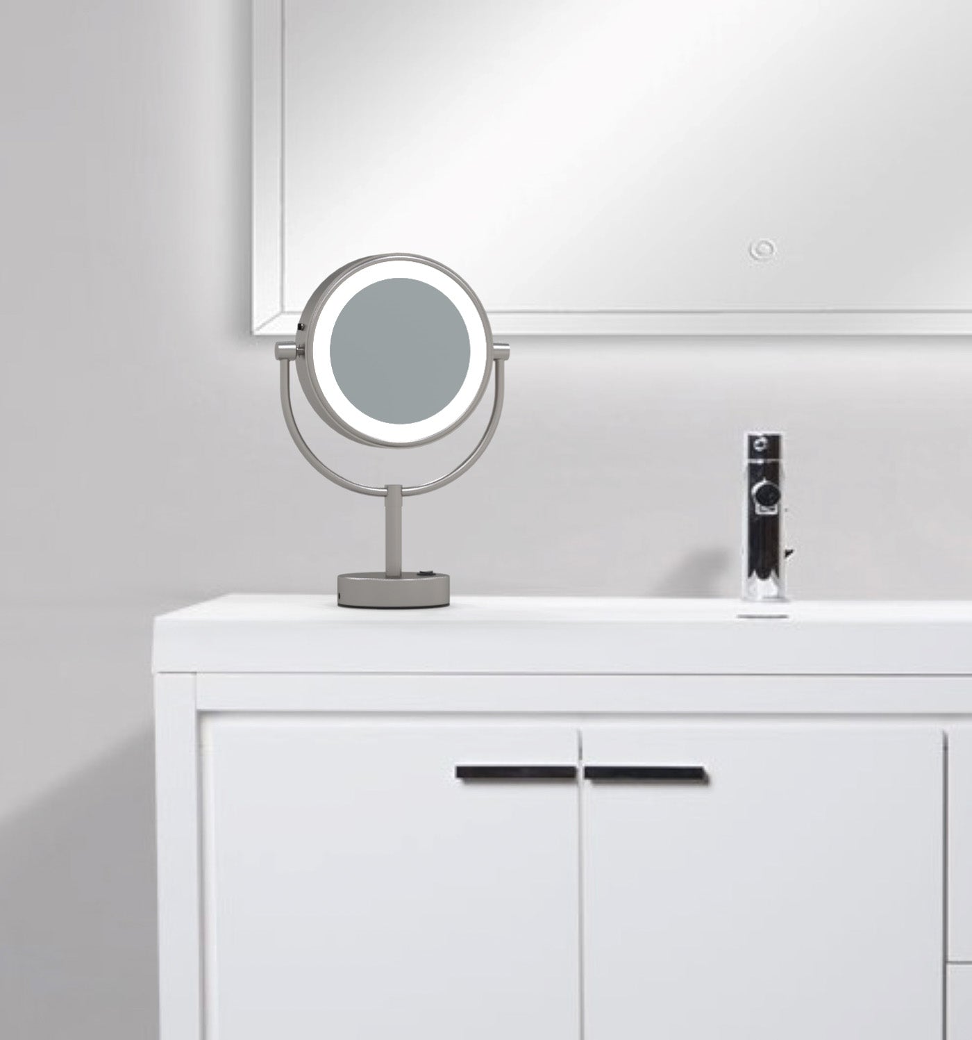 brushed nickel makeup mirror