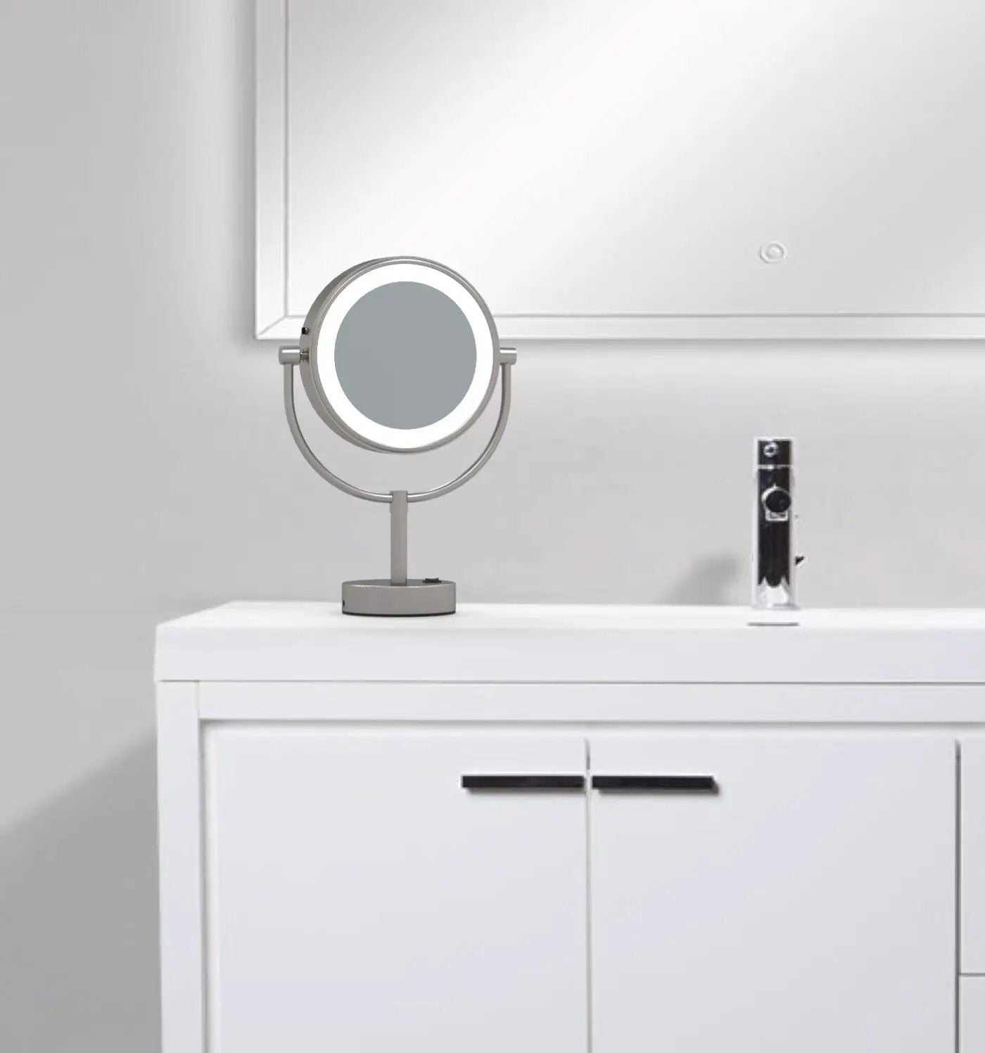 brushed nickel makeup mirror