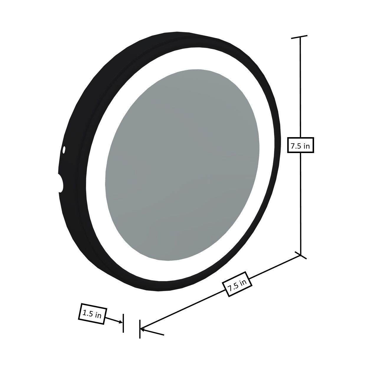 matte black makeup mirror