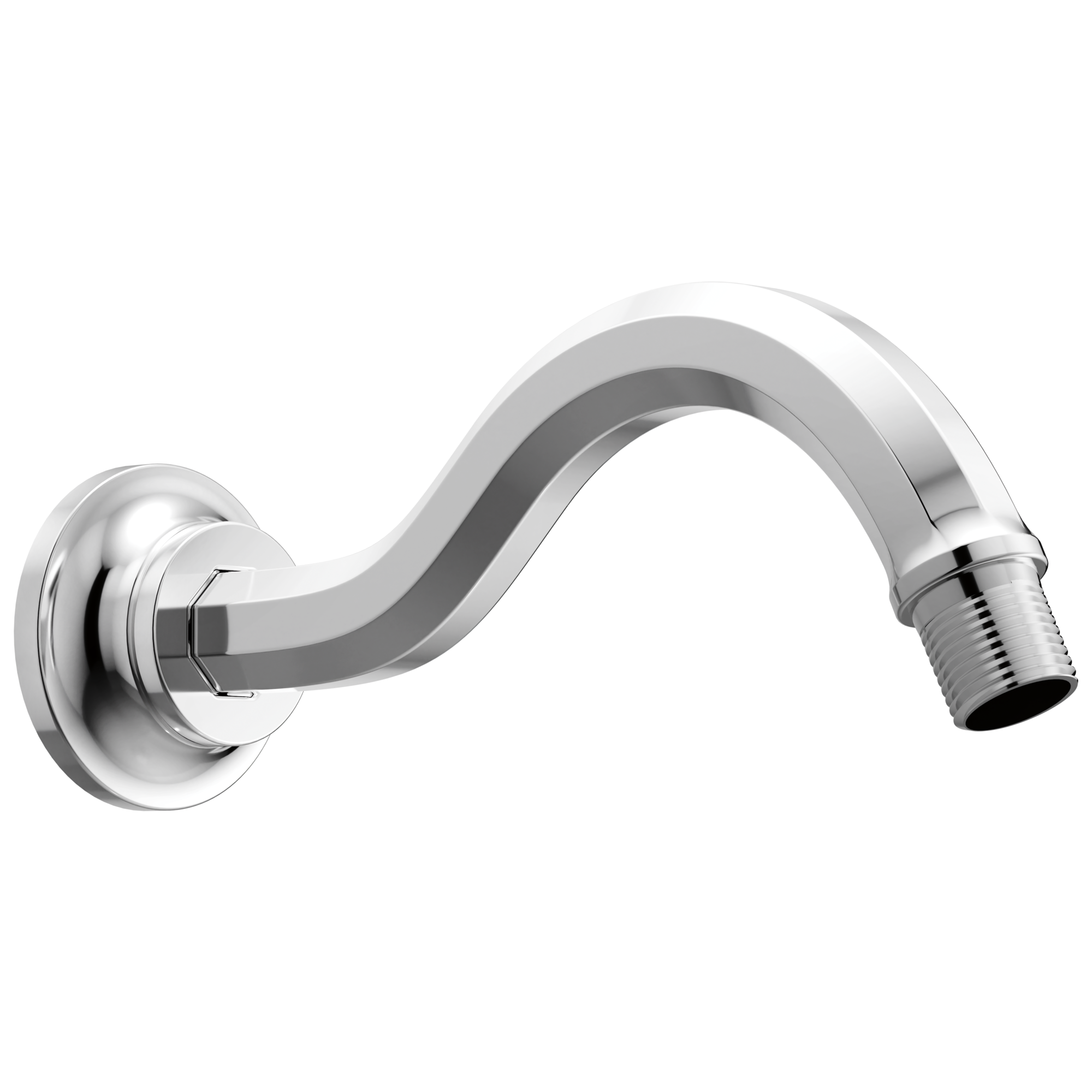 chrome shower arm
