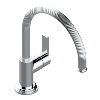 chrome polished faucet