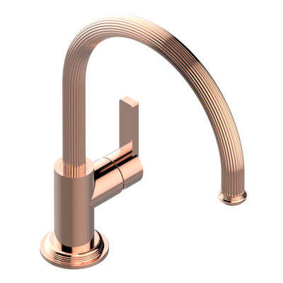THG Paris Grand Central Metal Single Hole Kitchen Faucet with Swivel Spout