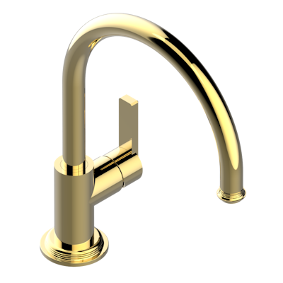 THG Paris West Coast Metal Single Hole Mixer with Swivel and Side Spray by THG Paris