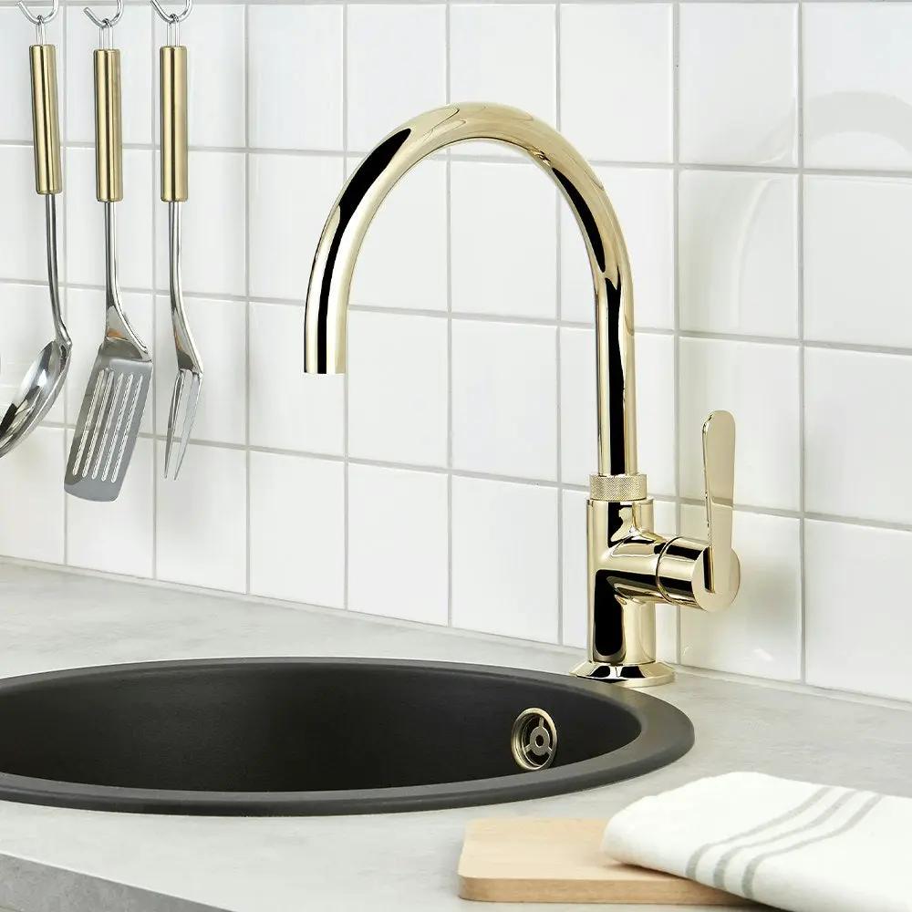gold polished faucet