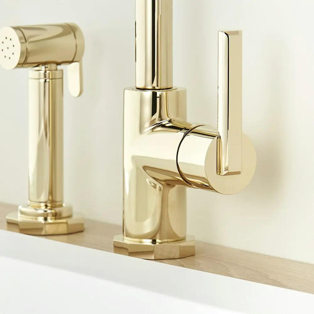 gold polished faucet
