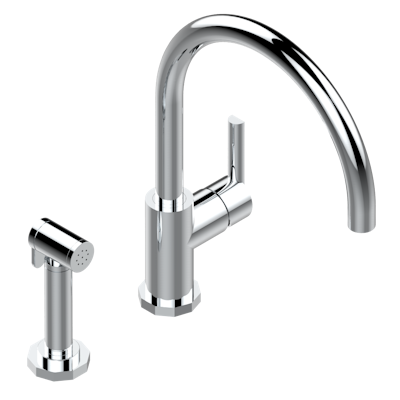 chrome polished faucet
